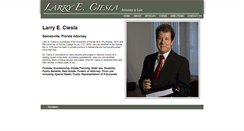 Desktop Screenshot of larryciesla-law.com